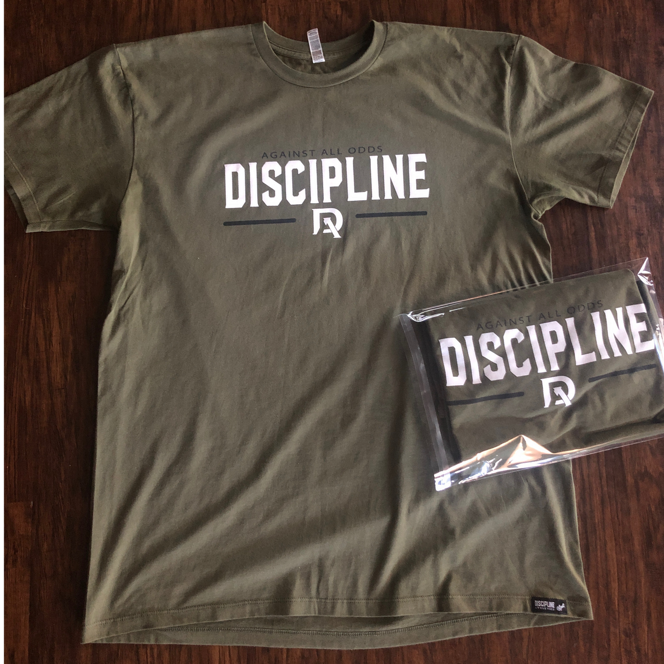 "Against All Odds" Military Green Tee